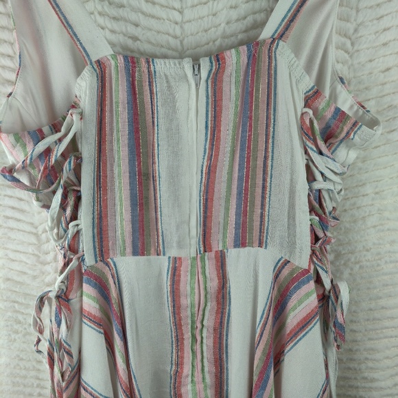 Charlotte Russe Pink and White Striped Dress Sz M - Picture 2 of 7
